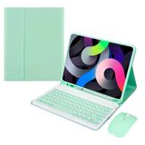 Capa, Teclado E Mouse Para Ipad 10,2&amp;quot, 7, 8 E 9 Geração Verde