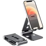 Suporte de celular dobrável, suporte de telefone portátil de alumínio OMOTON C4, suporte de doca de telefone ajustável compatível com iPad (7.9-11),