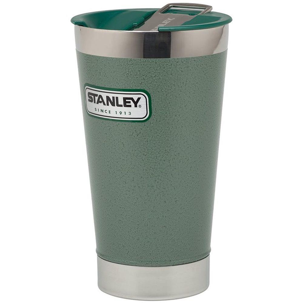 Copo Térmico Inox Com Tampa Stanley 473ml Hammertone Green Verde 8000