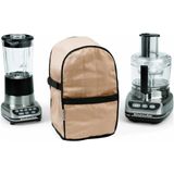 Capa de stand-mixer acolchoada kitchenaid com bolso, cáqui