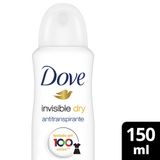 Desodorante Antitranspirante Aerossol Dove Invisible Dry 150ml