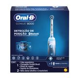 Escova Elétrica Oral-B Genius 8000 + 2 Refis Sensi Ultrafino e CrossAction