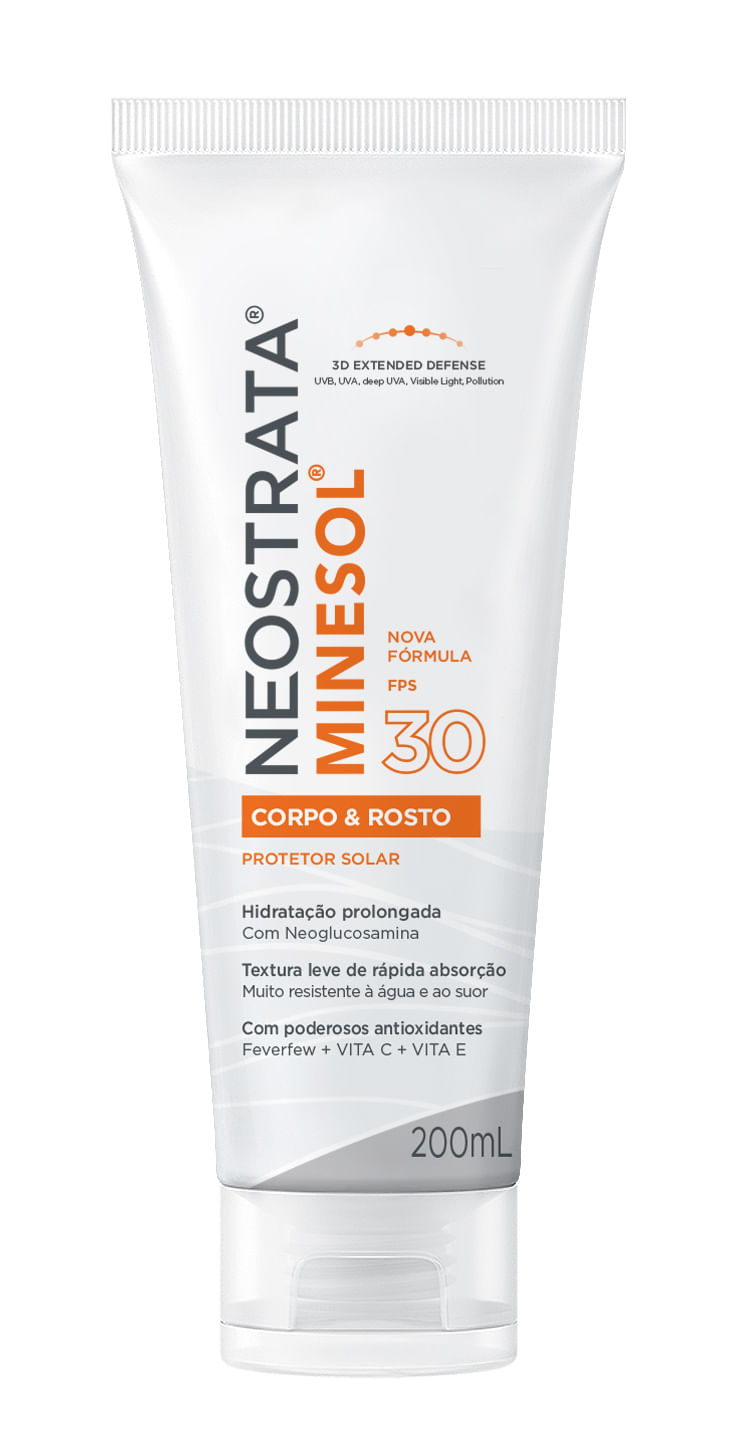 Protetor Solar Corpo E Rosto Antioxidante Neostrata Minesol Fps 30, 200ml