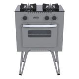 FOGAO 2 BOCAS VENAX MINI COOK GRAFITE GAS GLP