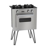 Fogao 2 Bocas Venax Mini Cook Inox Gas GLP