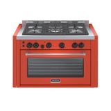 FOGAO DE EMBUTIR 5 BOCAS VENAX TEMIS VERMELHO GAS GLP 220 V