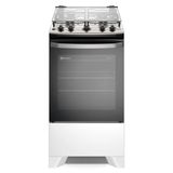 Fogão 4 Bocas De Piso Electrolux Branco Efficient Com Mesa Inox Perfectcook E Vaporbake