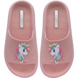 Chinelo Unicórnio Infantil Menina Sandália Moda Nuvem 12.53 Cor:rosa,tamanho:27/28