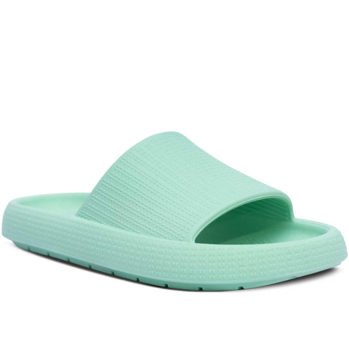 Chinelo Estilo Nuvem Infantil Feminino Sandália Slide 12.47 Cor:verde,tamanho:27/28