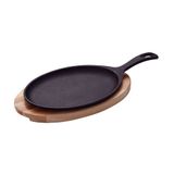 Mix Gril Oval Tramontina 10239638 Em Ferro Fundido E Madeira Teca  {$observacao_cor}