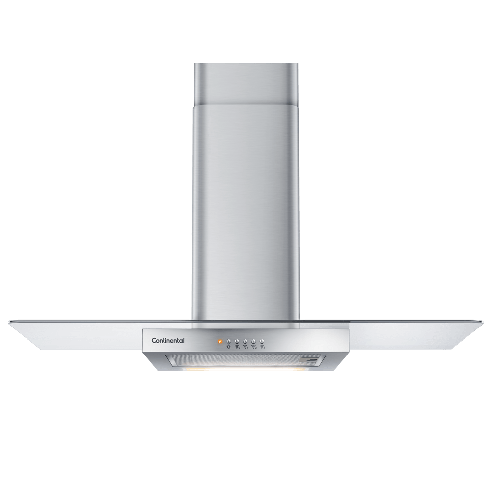 Coifa De Parede Continental 90cm Inox Com Vidro (cc9vx) 220v