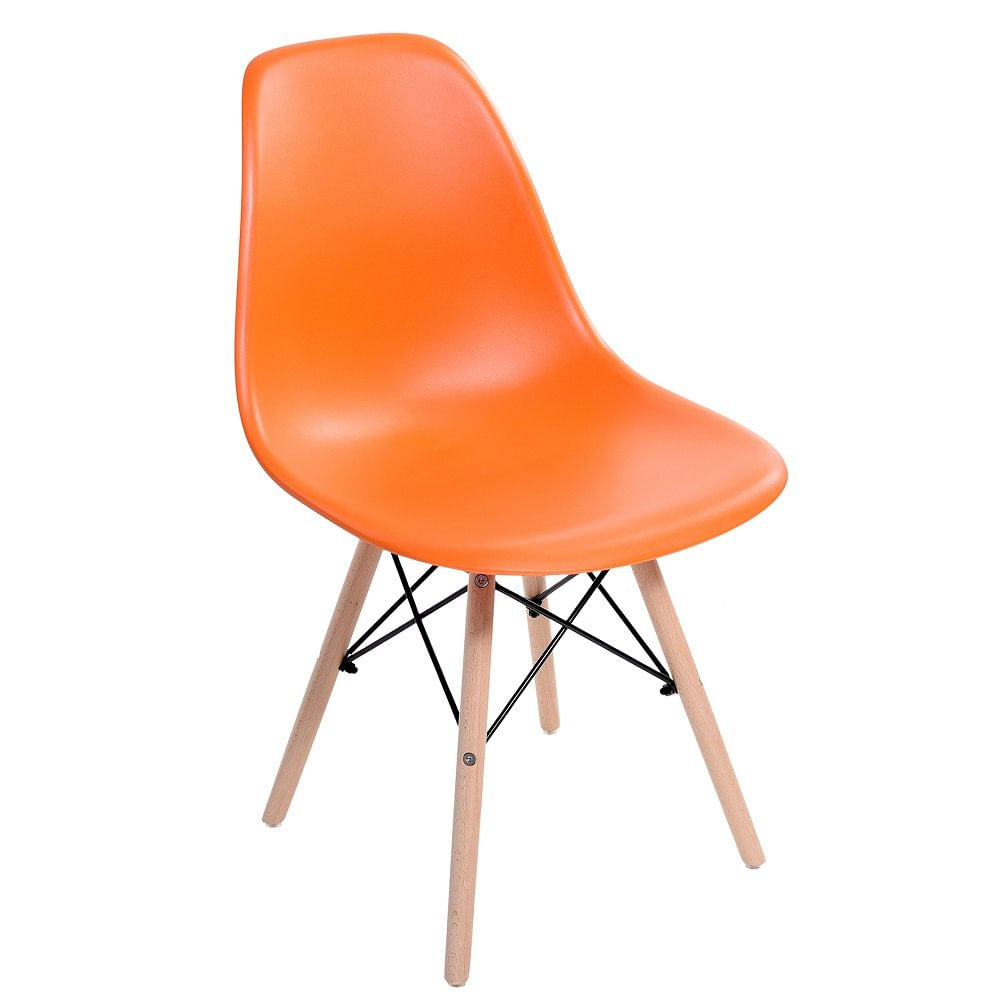 Cadeira Charles Eames Lara Base Madeira Fixa