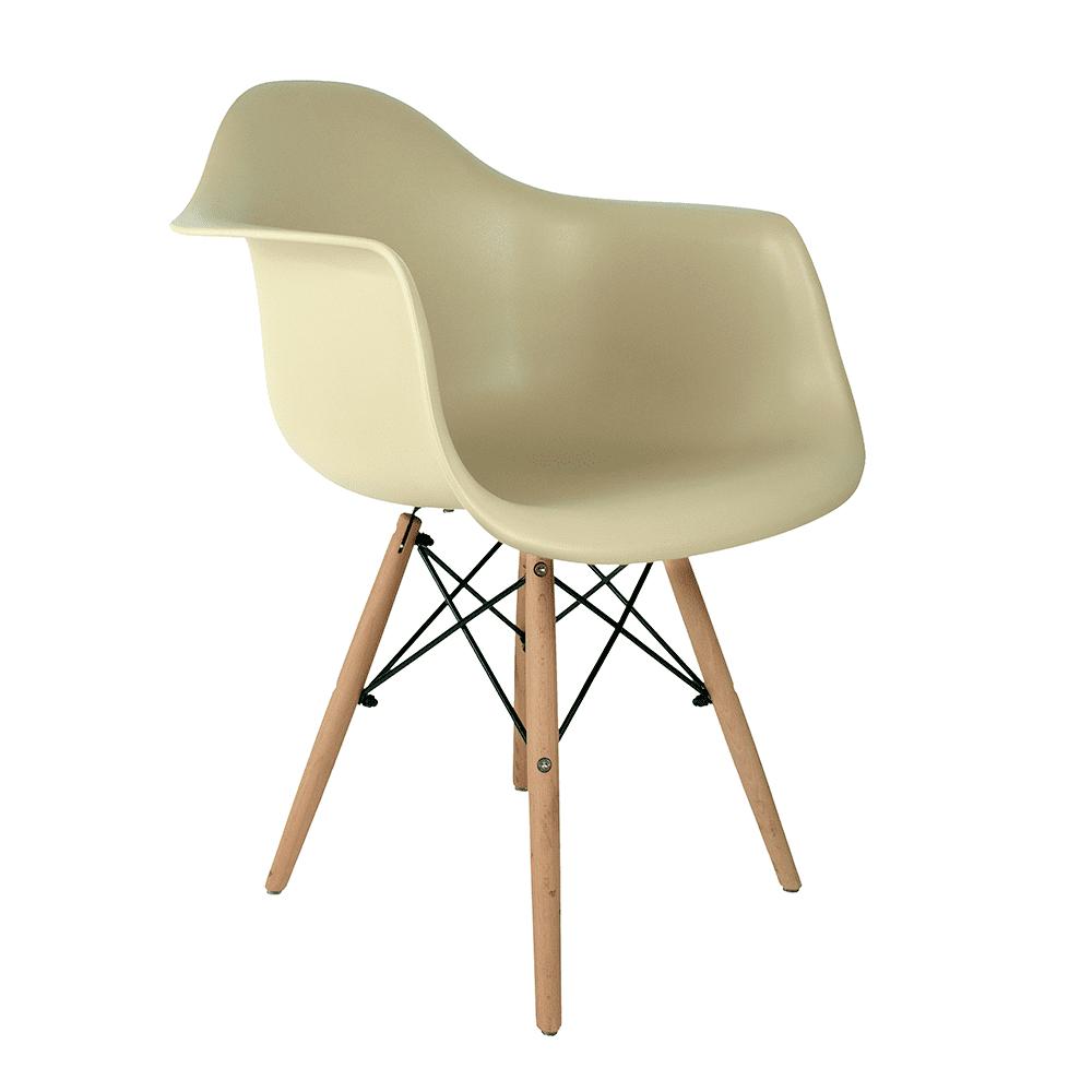 Cadeira Eiffel Com Braco Base Madeira Cds Design Fd1111