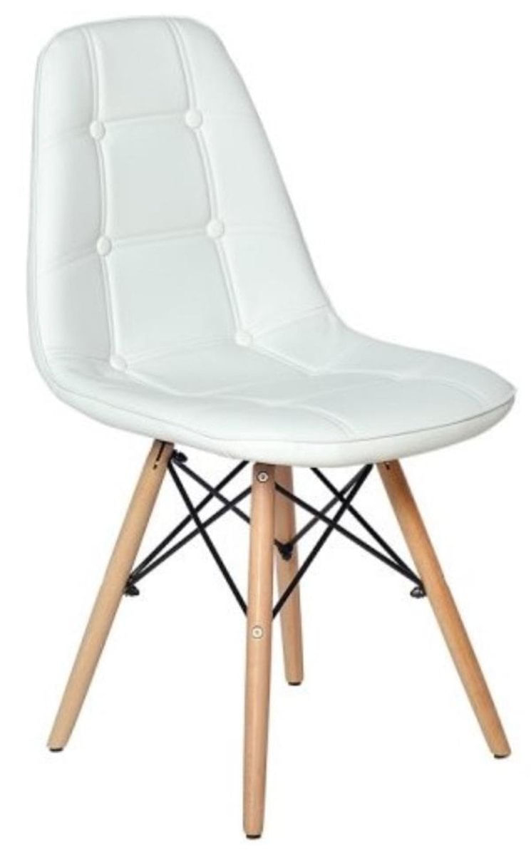 Cadeira Charles Eames Botonê Eiffel Wood Estofada Couro