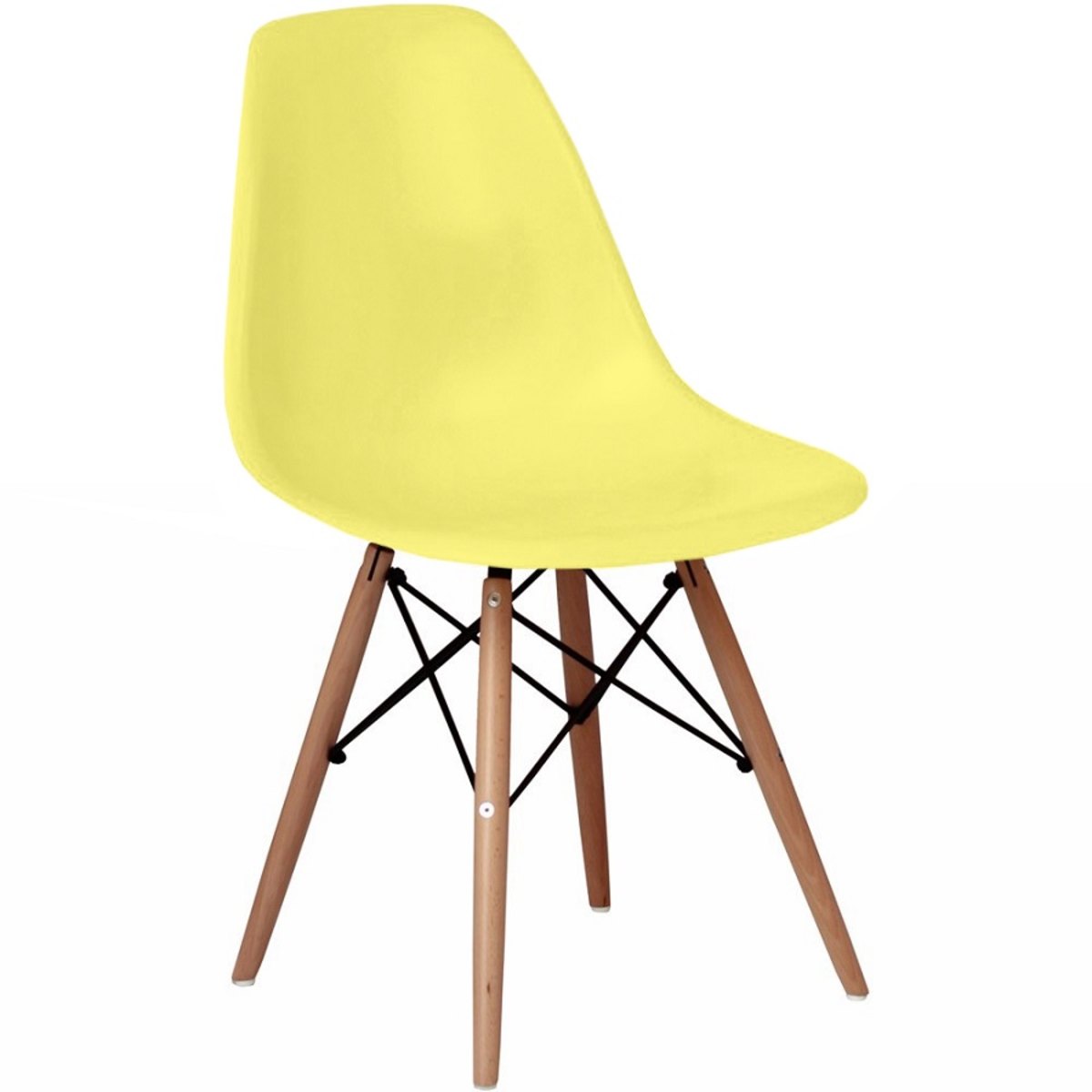 Cadeira Charles Eames Eiffel Wood Design Varias Cores