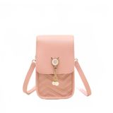 Cat Head Pearl Premium Textura Phone Bag, Messenger