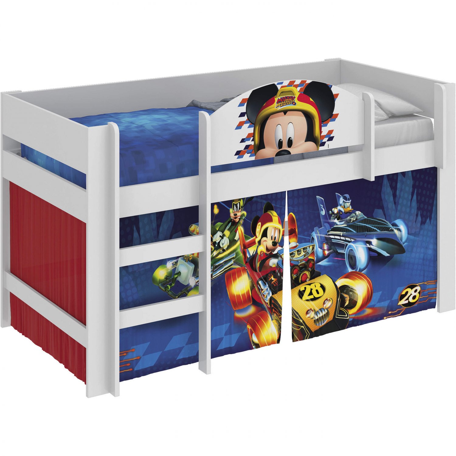 Cama Infantil Alta Mickey Disney Play Pura Magia Branco