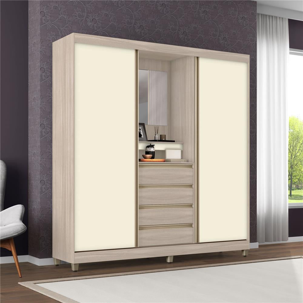Guarda Roupa Fortaleza Ii 2 Portas 4 Gavetas Bartira