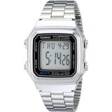 Casio Men's Classic Quartz Watch com alça de aço inoxidável, prata, 22 (Modelo: EAW-A-178WA-1)