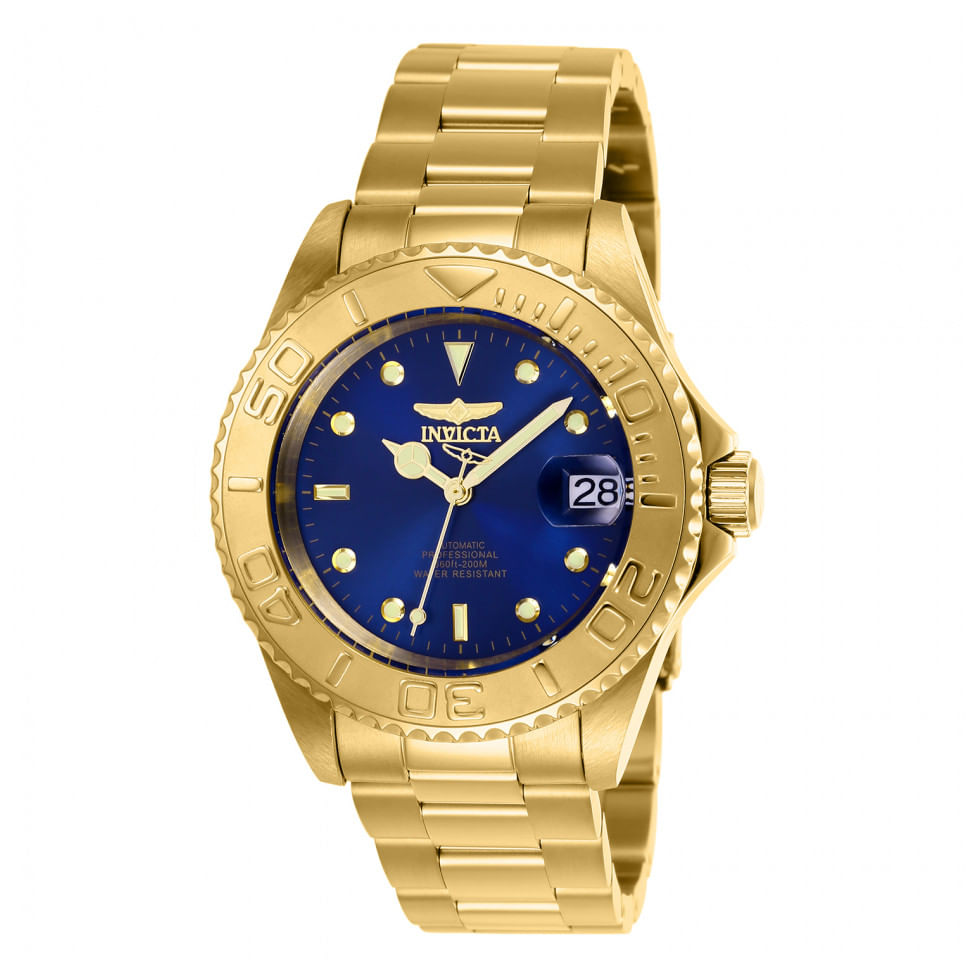 Relógio Masculino Automático Pro Diver, Invicta 26997, Dourado E Azul