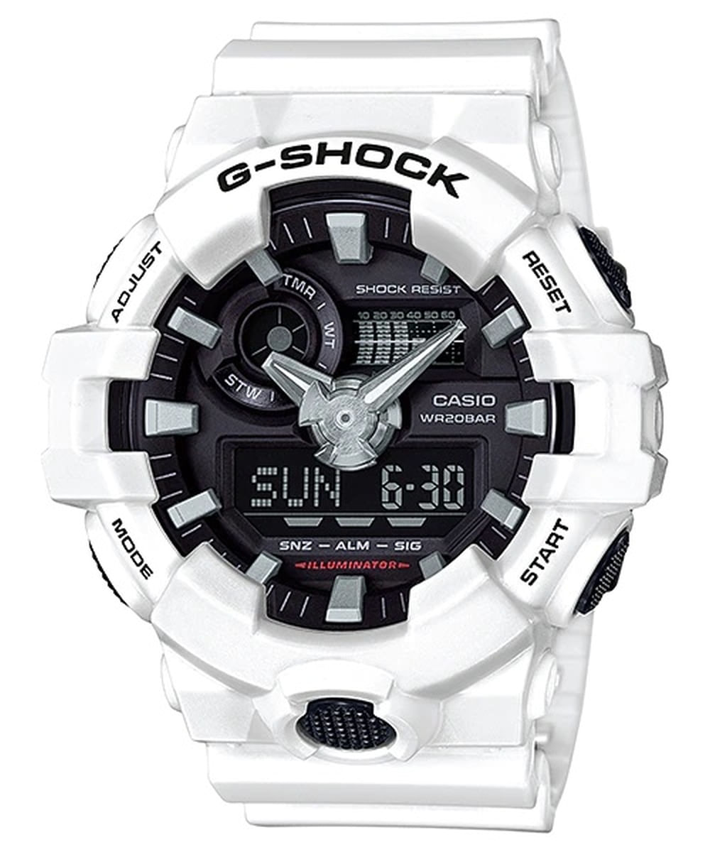 Relógio Masculino Casio G-shock Ga-700-7adr Branco