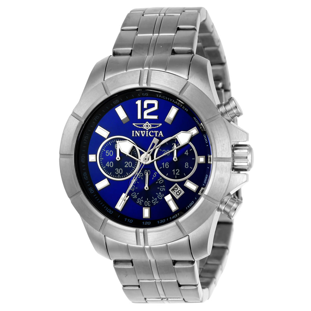 Relógio Masculino Specialty, Invicta 21464, Prata E Azul