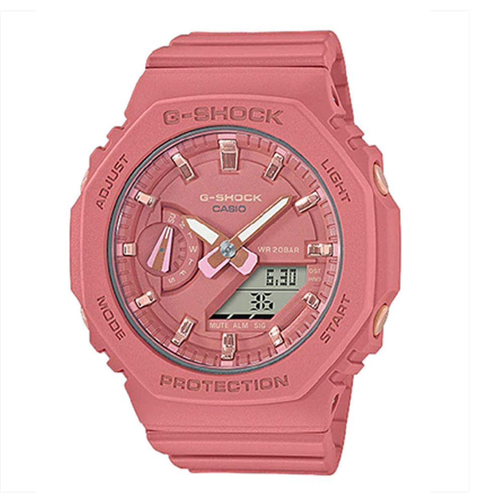 Relógio Casio G-shock Feminino Anadigi Rosa Gma-s2100-4a2dr