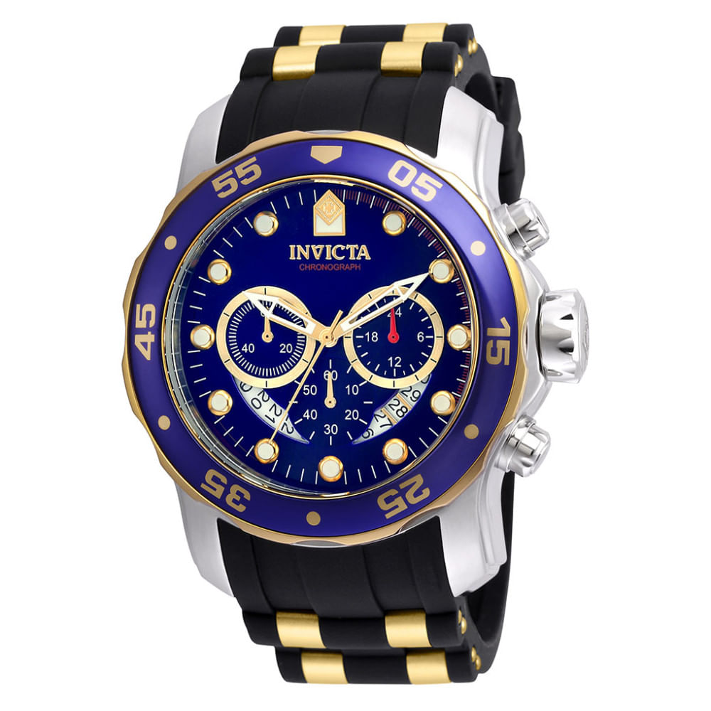 Relógio Masculino Pro Diver Scuba, Invicta 22971, Preto, Prata E Azul