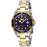 Invicta Men's Pro Diver 37.5mm Aço e Ouro Tom De aço inoxidável relógio quartzo, dois tons/azul (Modelo: 8935)