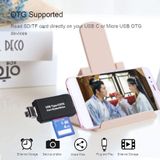 Leitor De Cartão Sd, Leitor De Cartão Compacto Micro Sd/tf, Leitor De Cartão De Memória Portátil Com Adaptador Masculino Usb 3-em-1, Adequado Para E