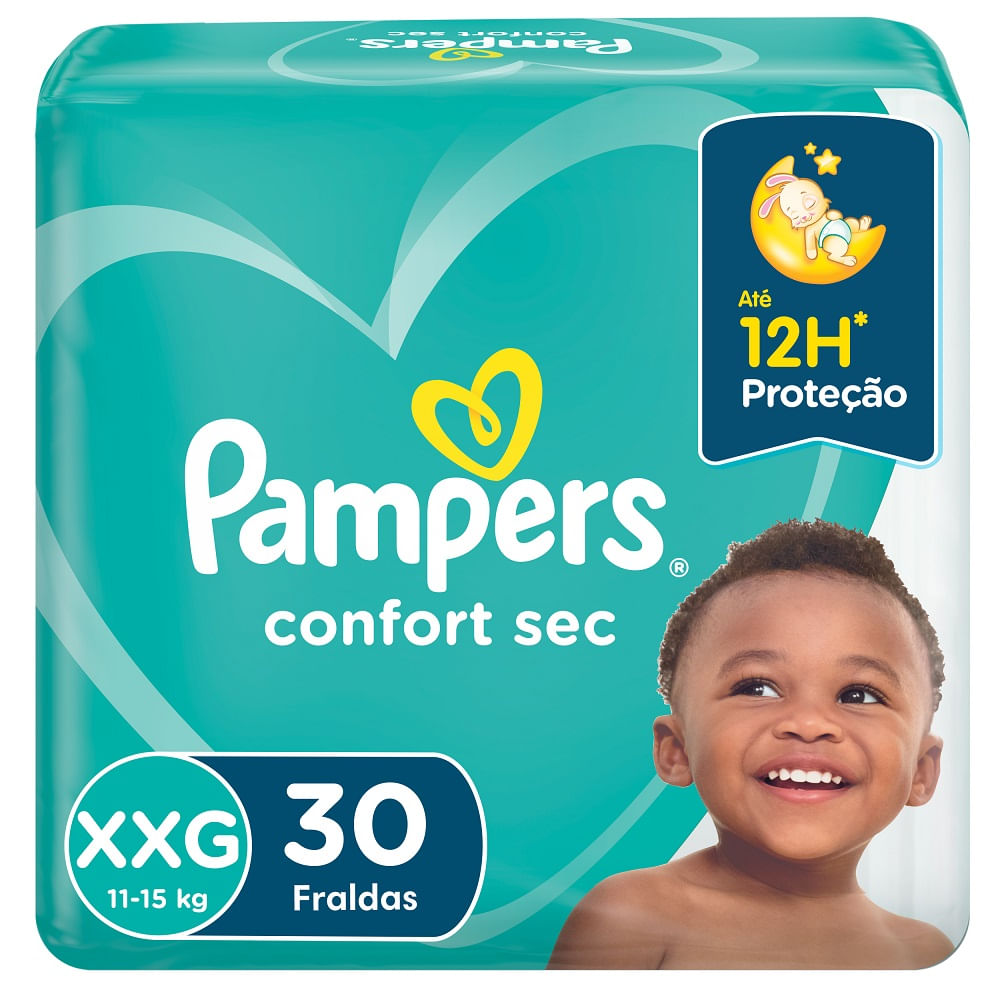 Fralda Pampers Confort Sec Mega XXG com 30 unidades