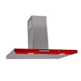 Coifa de Parede Retangular 75cm Slim Terim Inox com Vermelho