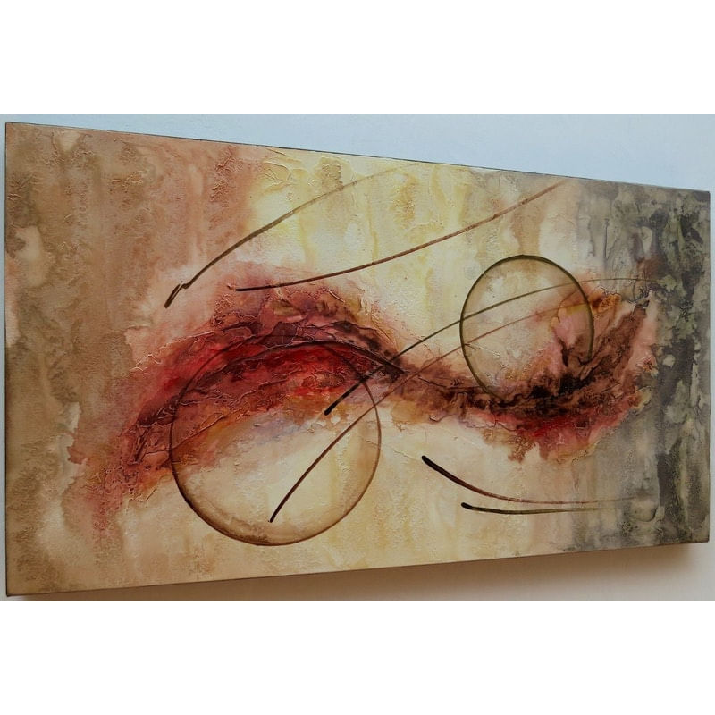 Quadro abstrato decorativo - 55x100cm