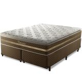 Cama Box Queen Umaflex Capuccino 158x198x75cm Molas Ensacadas - Marrom/Branco