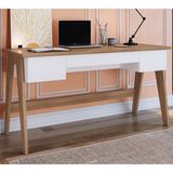 Escrivaninha Para Escritorio 26106 Linha Trend Hanover Off White Artesano