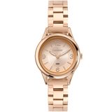 Relógio Feminino Rose Pequeno Condor Mini Pulseira Estreita De Metal Aço Inoxidável Copc21aeda/7j