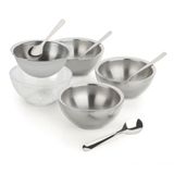 Conjunto De Sobremesa Bowls Colheres Multiuso Para 6 Pessoas Vision Servir Sorvete Doces Pudim