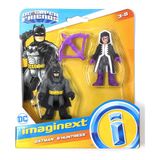 Mini Bonecos Dc Super Friends Batman E Cacadora Imaginext