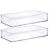 Organizador De Plástico Acrílico 29,2 X 14,6 X 5,45 Cm H1 2 Unidades Plasutil Ref.15453
