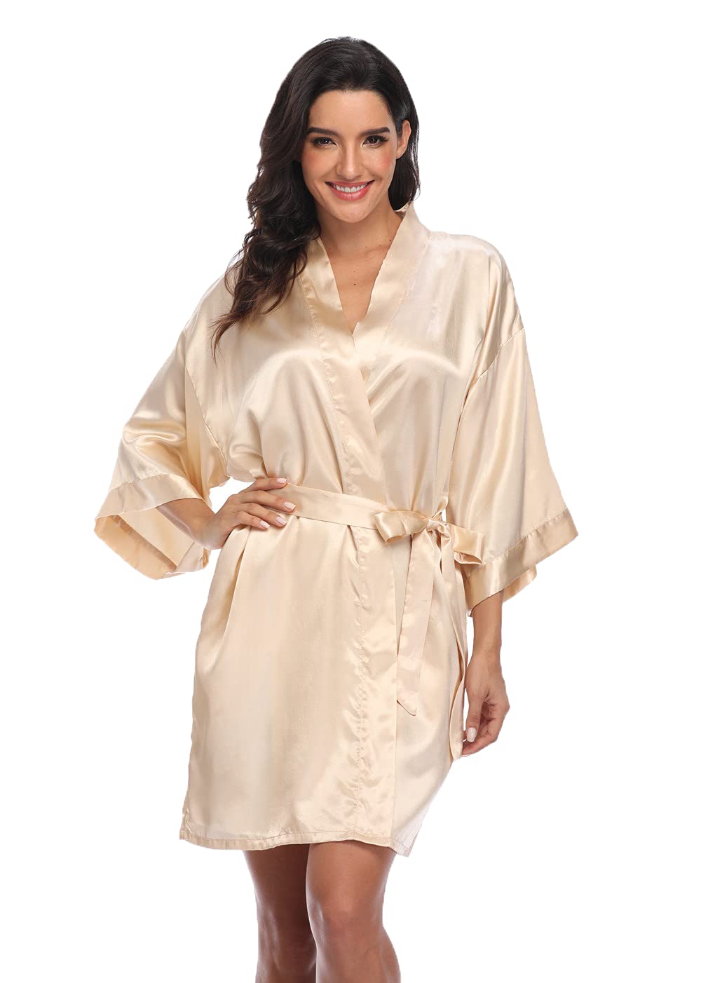 Robe Super Shopping Zone Silky Pure Para Champanhe Feminino