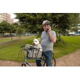 Cesto Cadeirinha Cães Em Bicicleta Pet-basket Bege Rápido