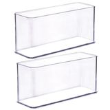 Organizador De Plástico Acrílico 21,9  X 7,3 X 10,6 Cm H2 2 Unidades Plasutil Ref.15473