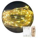 Fio De Fada Led Decoração Cordão De Luz 2mts - Branco Quente
