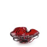 Centro De Mesa Mini Cristal Murano Vermelho São Marcos 23cm