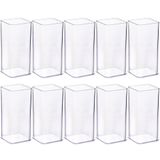 Organizador De Plástico Acrílico 7,3 X 7,3 X 15,75 Cm H3 10 Unidades Plasutil Ref.15508