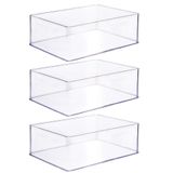 Organizador De Plástico Acrílico 29,2 X 21,9 X 10,6 Cm H2 3 Unidades Plasutil Ref.15498