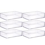 Organizador De Plástico Acrílico 21,9 X 14,6 X 5,45 Cm H1 6 Unidades Plasutil Ref.15450
