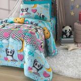 Edredom Solteiro Liverpool Kids Dupla Face 1 Peça Love Panda