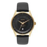 Relógio Orient Masculino Mgsc1013 P1px Dourado Couro Preto