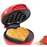 Forma De Waffle Elétrica Mini Formato Coração 550w 220v